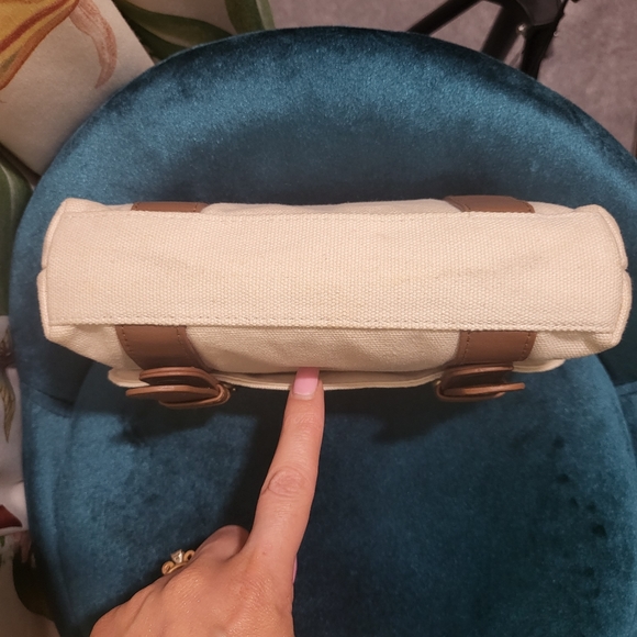CHLOE beige cotton clutch - Picture 8 of 10